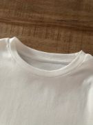 Baskılı Oversize Bisiklet Yaka T-shirt - Beyaz resmi